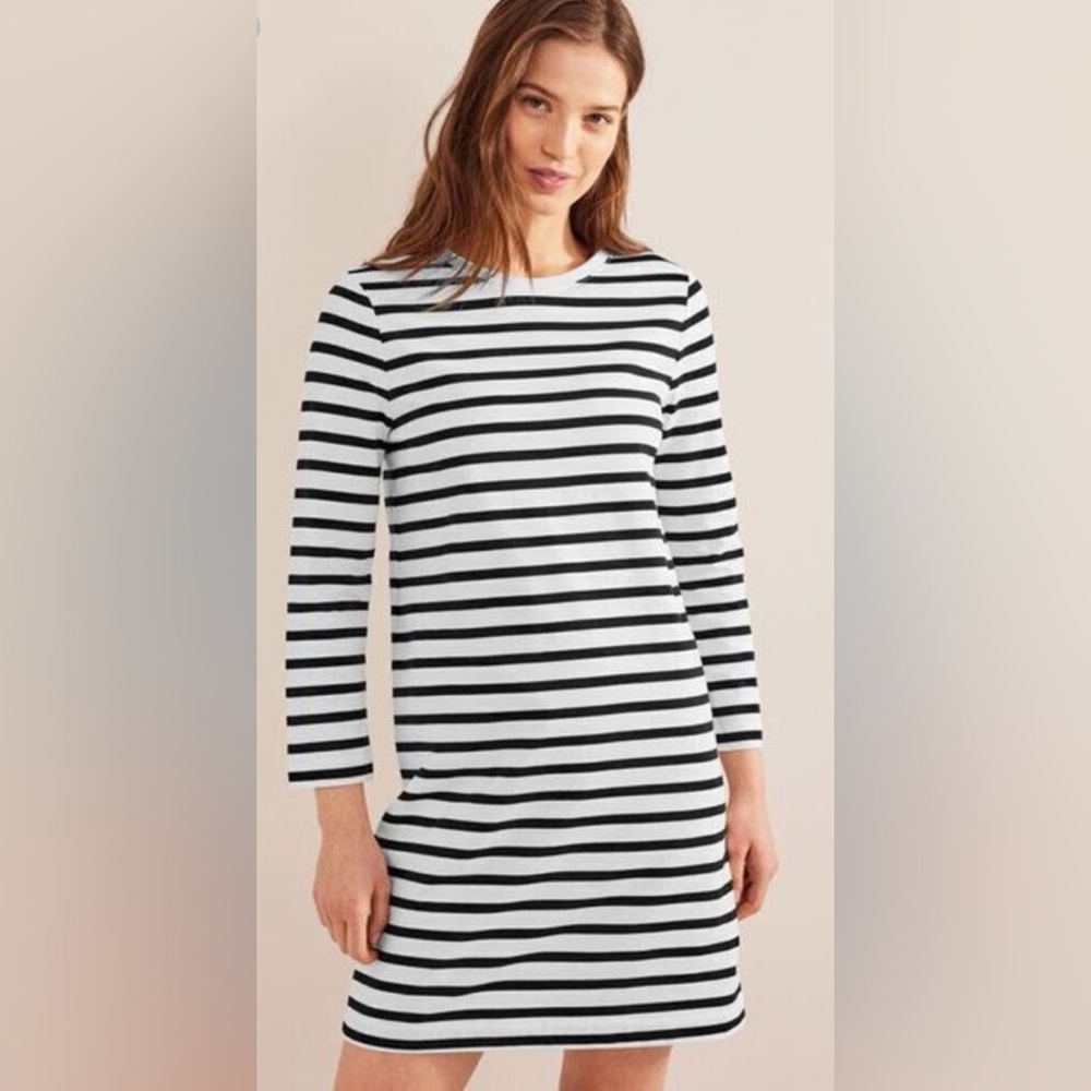 Boden Breton striped Dress Minimalist Dress Comfy Cozy Summer Dress